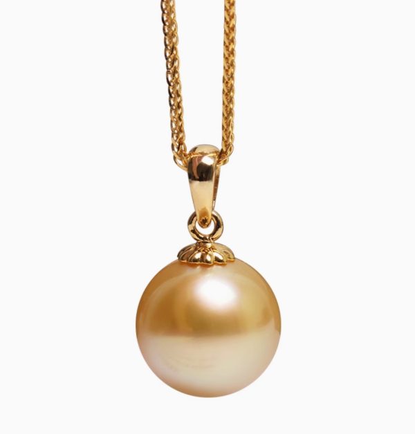 Gelb 18K Gold Südsee-Goldperlen-Anhänger