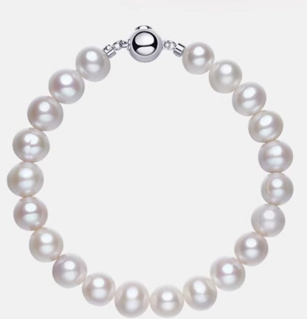 Natürliche Süßwasserperle Armband S925 Silber