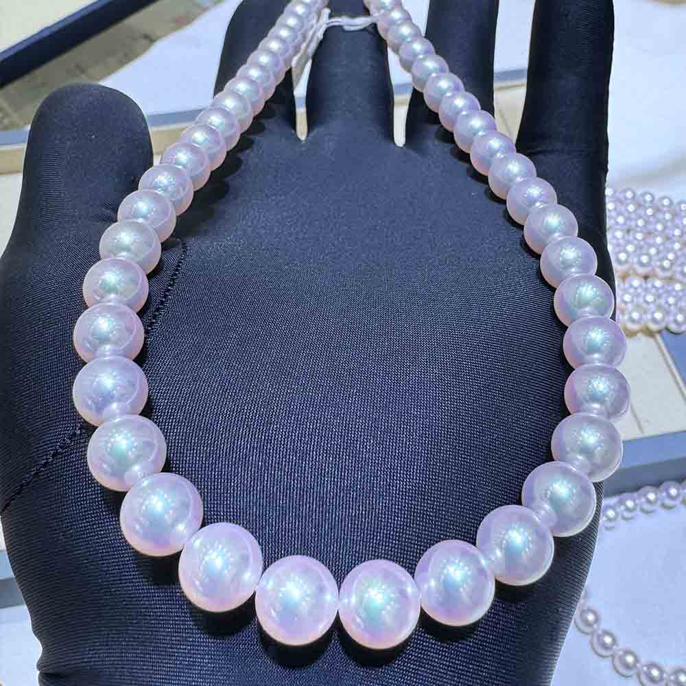 damen perlenkette aus akoya perlen