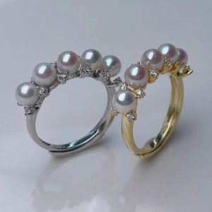 4-5mm Akoya Perle S925 Sterling Silber Ring