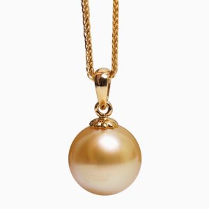 Gelb 18K Gold Südsee-Goldperlen-Anhänger
