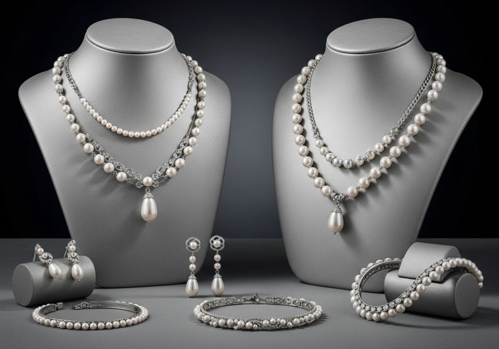 Exklusiver Perlenschmuck von lesfacettes.de - Perlenschmuck für Brautjungfern in meisterhafter Handarbeit