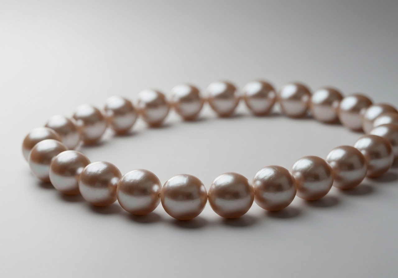 Detailaufnahme des Wert von echten Akoya-Perlen im Berliner Atelier von Juwelier lesfacettes.de