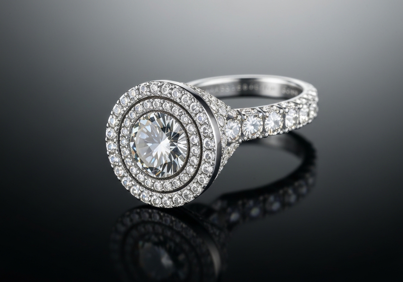 Detailaufnahme des exklusiver Diamantschmuck für besondere Anlässe im Berliner Atelier von Juwelier lesfacettes.de