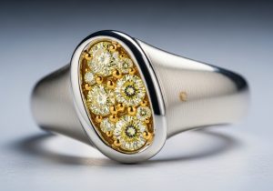 Der moderne Glamour von gelbem Diamantschmuck