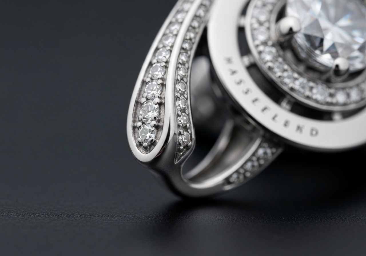 Detailaufnahme des ideen für einen heiratsantrag im winter im Berliner Atelier von Juwelier lesfacettes.de