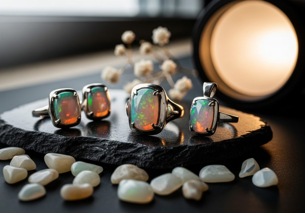 Exklusiver Perlenschmuck von lesfacettes.de - exklusiver Opalschmuck in meisterhafter Handarbeit